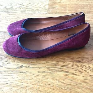 Givenchy Plum Suede Ballet Flats (Size 8.5)